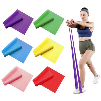 New Yoga Pilates Resistance Band Long Training Stretch Bands Physical Therapy Lower Body Strength Elastic Exercise Bands