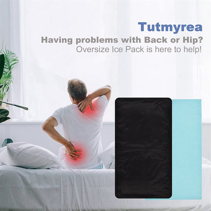 12"X 21" Extra Large Gel Ice / Hot Pack with Soft Fabric Cover,Ice Packs for Injuries Reusable/Back Pain Relief/Physical Therapy /Cold Compress Flexible Cooling Pad for Knee, Hip, Sciatica