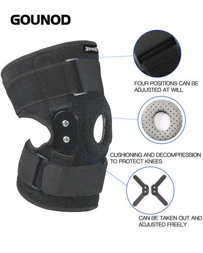 1Pc Adjustable Hinged Knee Brace Knee Joint Support Wrapped Meniscus