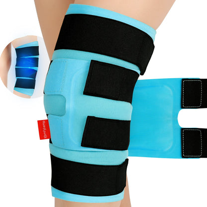 XL Knee Ice Pack Wrap, Reusable Cold Therapy for Knee Pain Relief, Swelling, Bruises