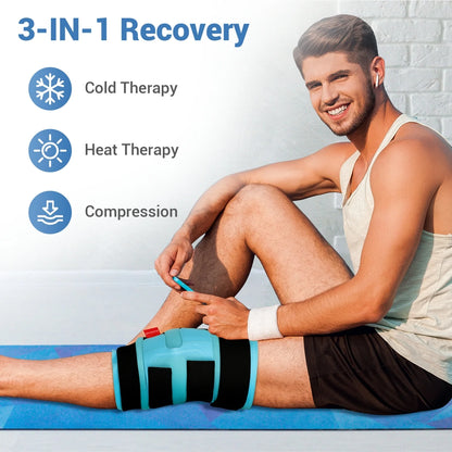 XL Knee Ice Pack Wrap, Reusable Cold Therapy for Knee Pain Relief, Swelling, Bruises