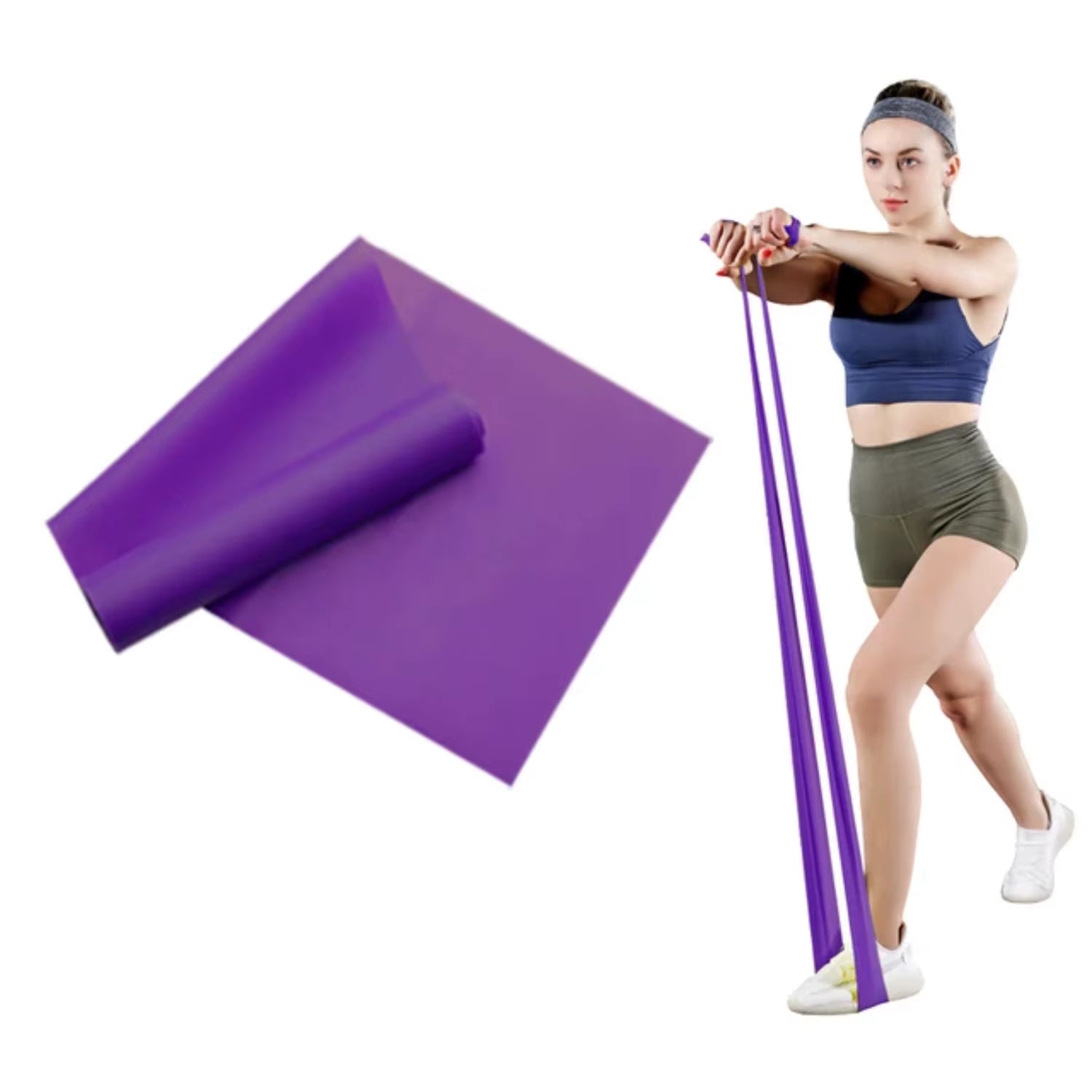 New Yoga Pilates Resistance Band Long Training Stretch Bands Physical Therapy Lower Body Strength Elastic Exercise Bands