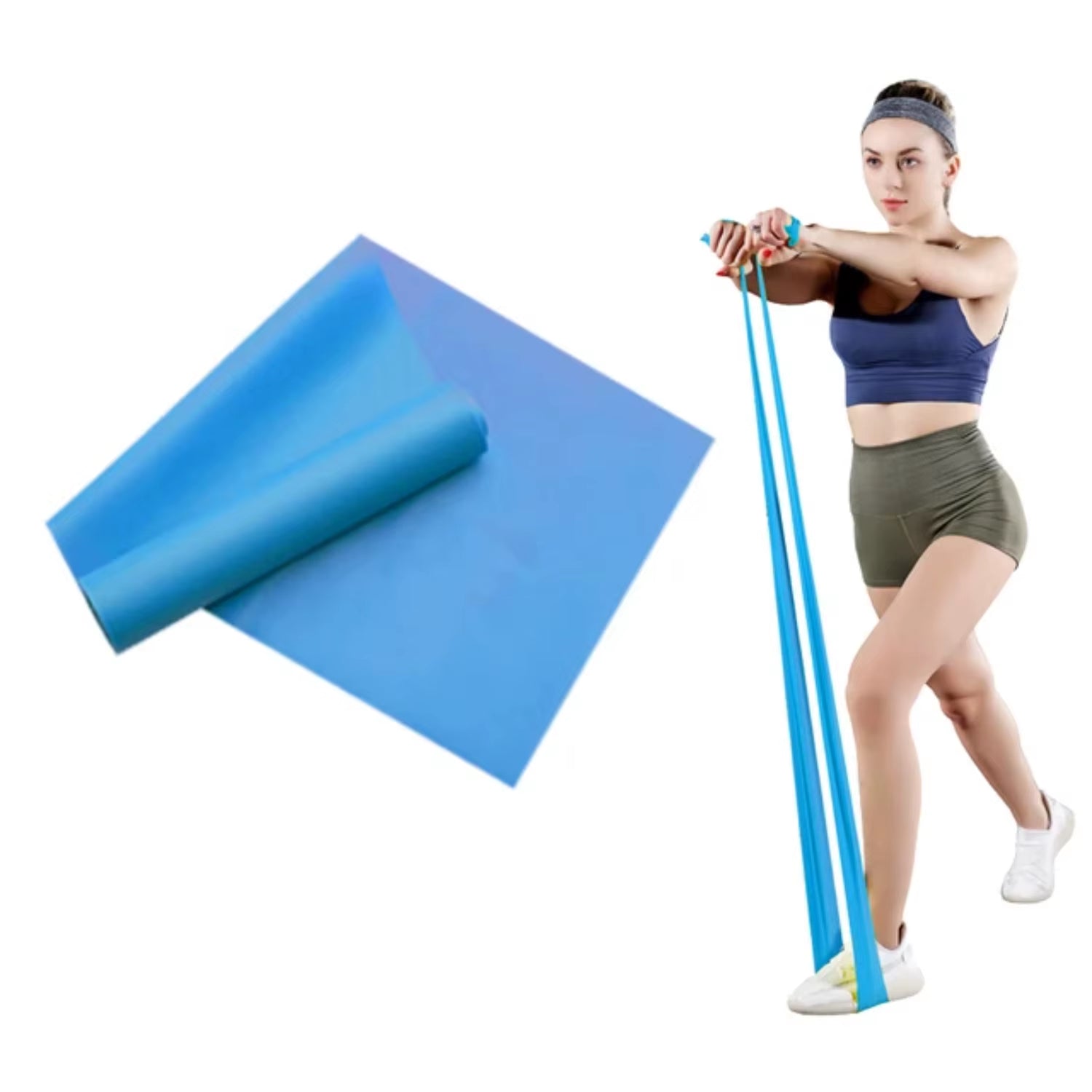 New Yoga Pilates Resistance Band Long Training Stretch Bands Physical Therapy Lower Body Strength Elastic Exercise Bands