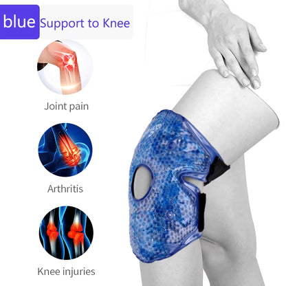 Ice Pack for Injuries Pain Relief Reusable Gel Cold Hot Pack Sport Support Back Waist Knee Cold Compression Therapy Wrap Ice Bag