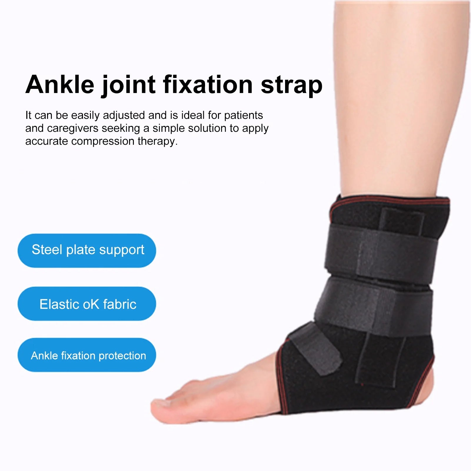 Adjustable Ankle Support Adjustable Ankle Brace for Sprains Injuries Aluminum Alloy Support for Achilles Tendinitis Relief Compression Therapy