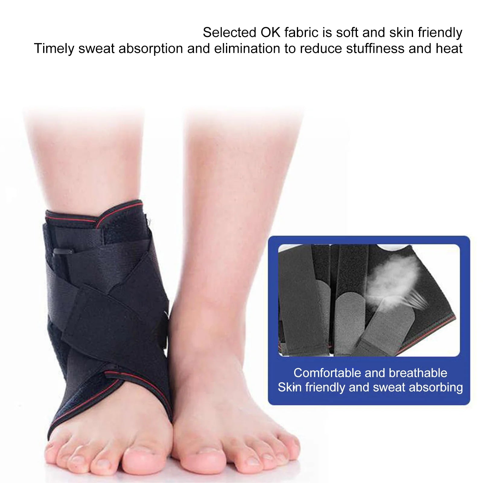 Adjustable Ankle Support Adjustable Ankle Brace for Sprains Injuries Aluminum Alloy Support for Achilles Tendinitis Relief Compression Therapy